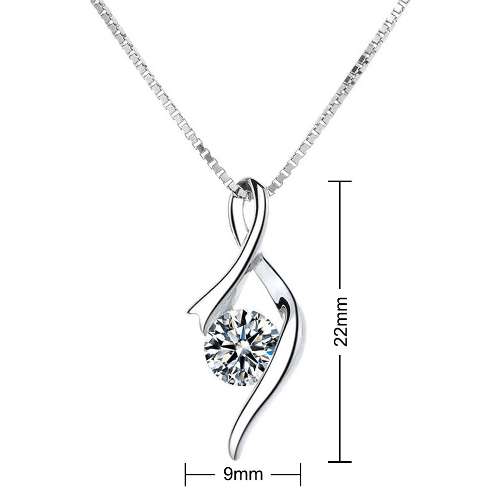 Twist Pendant Diamond Necklace