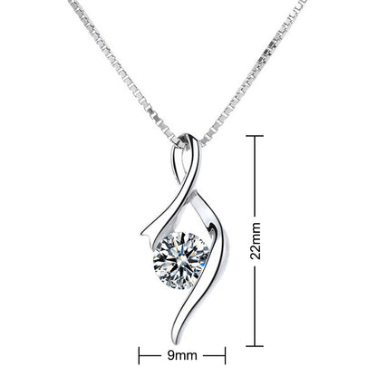 Twist Pendant Diamond Necklace