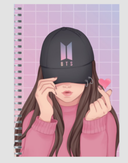 BTS 🫰 Army Girl - Unruled Notebook